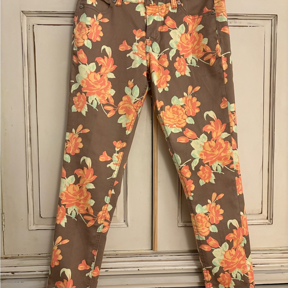 Liverpool Jeans Company Brown and Orange Straight Leg Jeans